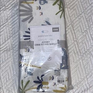 🦁POTTERY BARN KIDS CRIB SHEET JUNGLE LION🦁